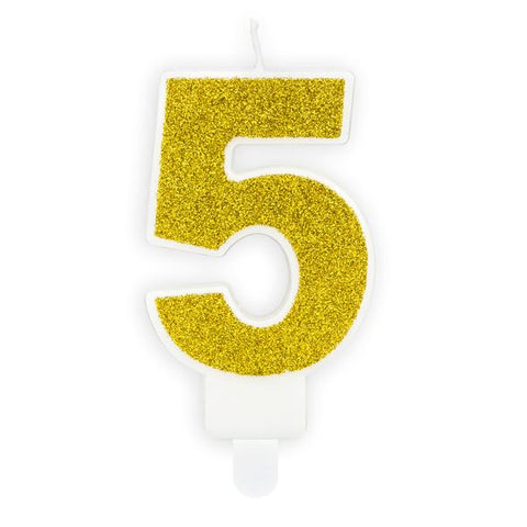 Bougie chiffre 5