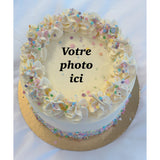 LE GATEAU AVEC PHOTO ALIMENTAIRE
