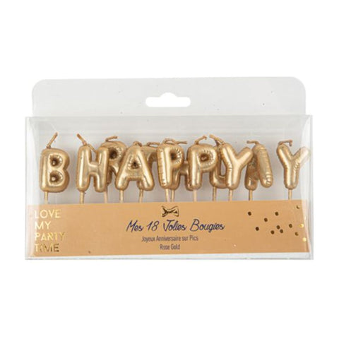 BOUGIES HAPPY BIRTHDAY OR