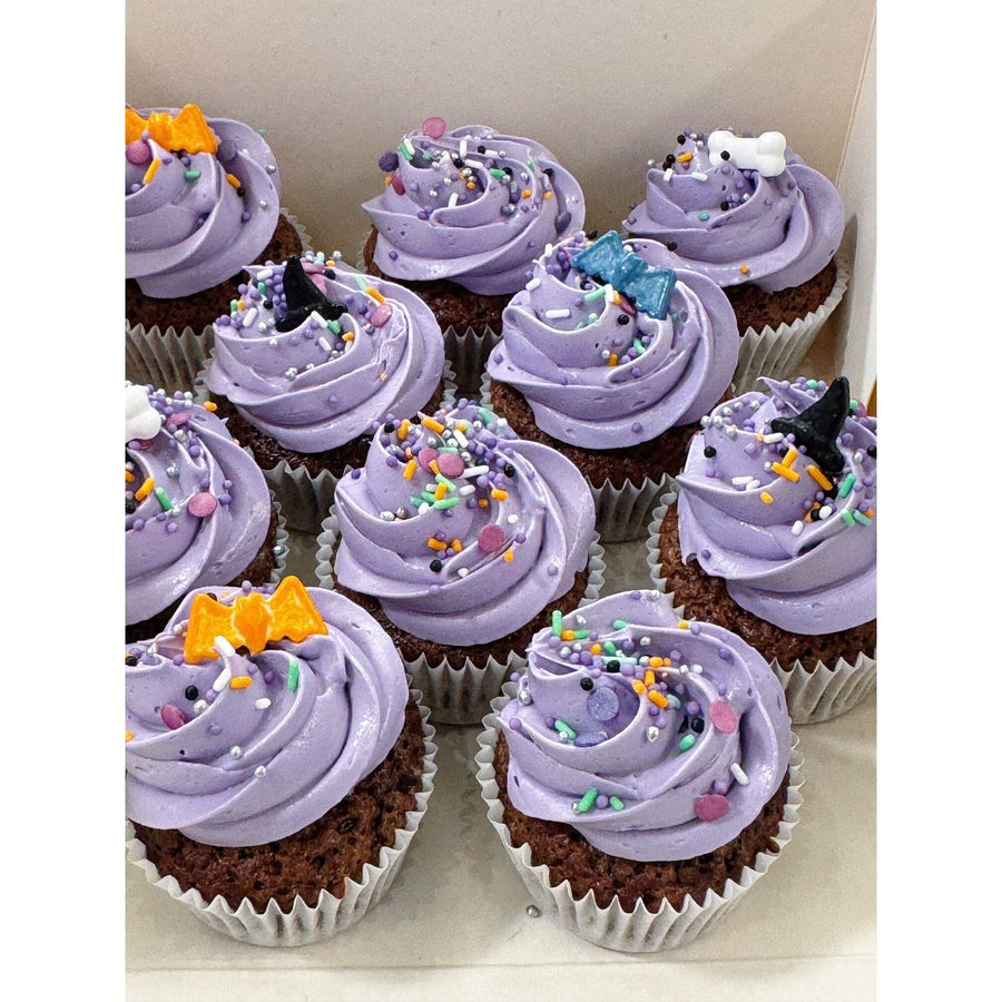 10 CHOCOLAT VANILLE VIOLET HALLOWEEN Mini cupcakes atelierdesgateaux.com 