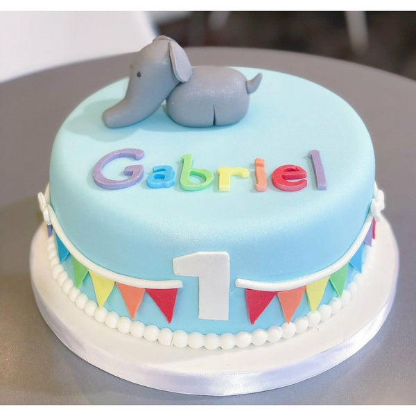 GÂTEAU ELEPHANT BLEU