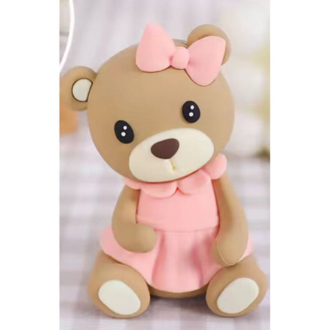 FIGURINE OURSON ROSE