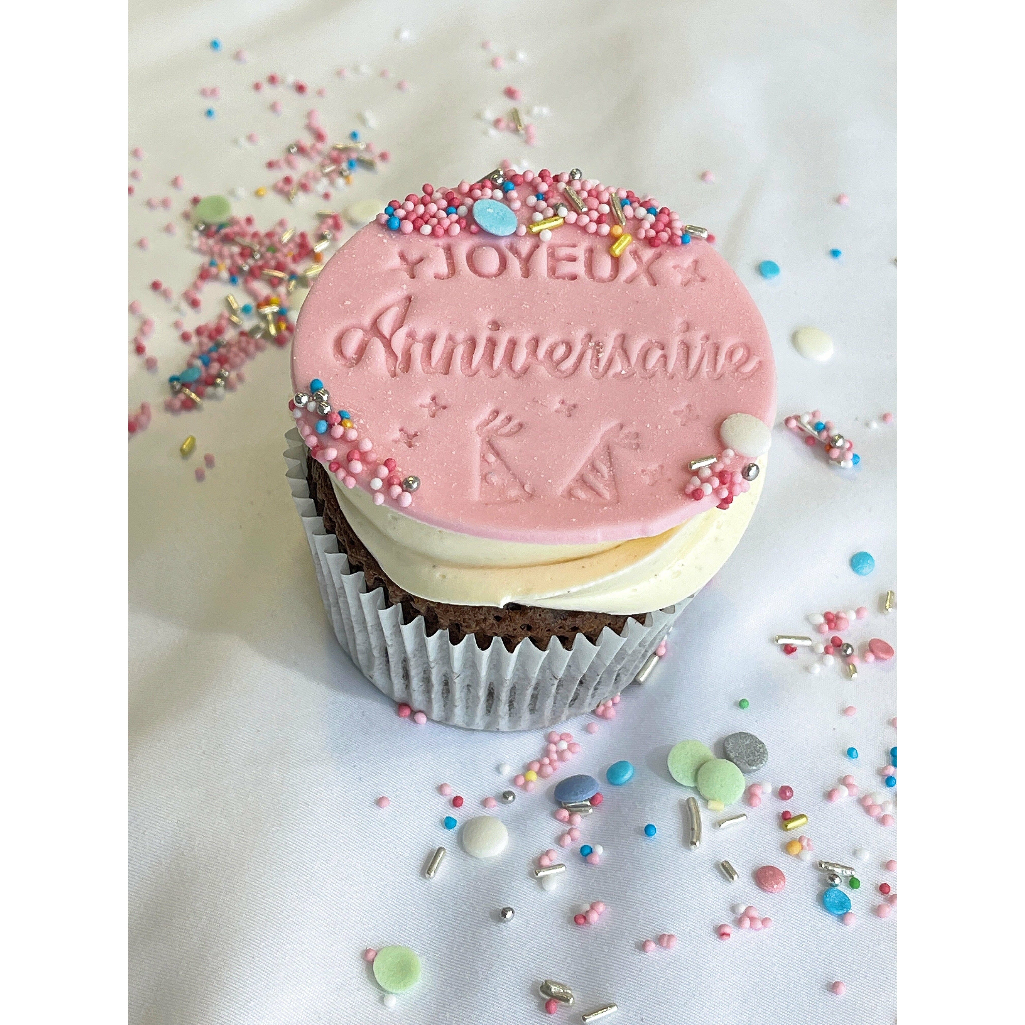 CUPCAKE DECORATION JOYEUX ANNIVERSAIRE