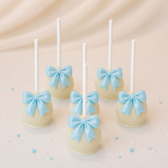 CAKE POP NOEUD BLEU atelierdesgateaux.com 