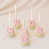 CAKE POP NOEUD ROSE