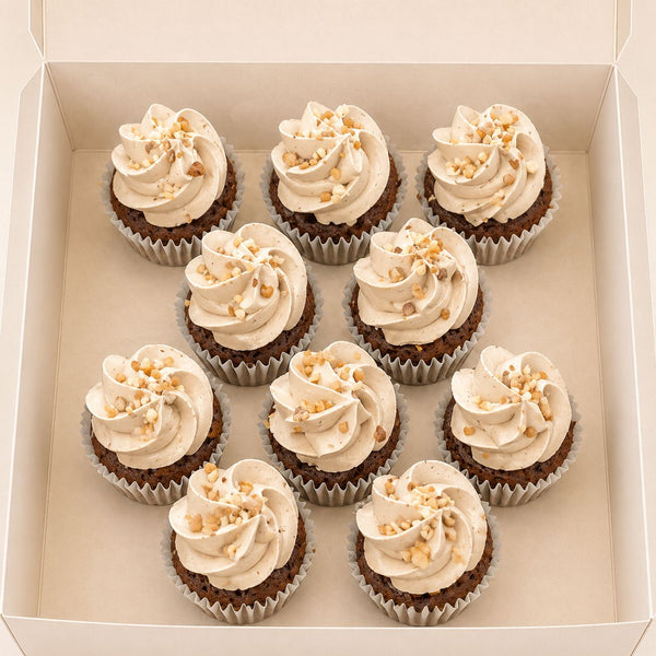 10 mini cupcakes chocolat crème praliné