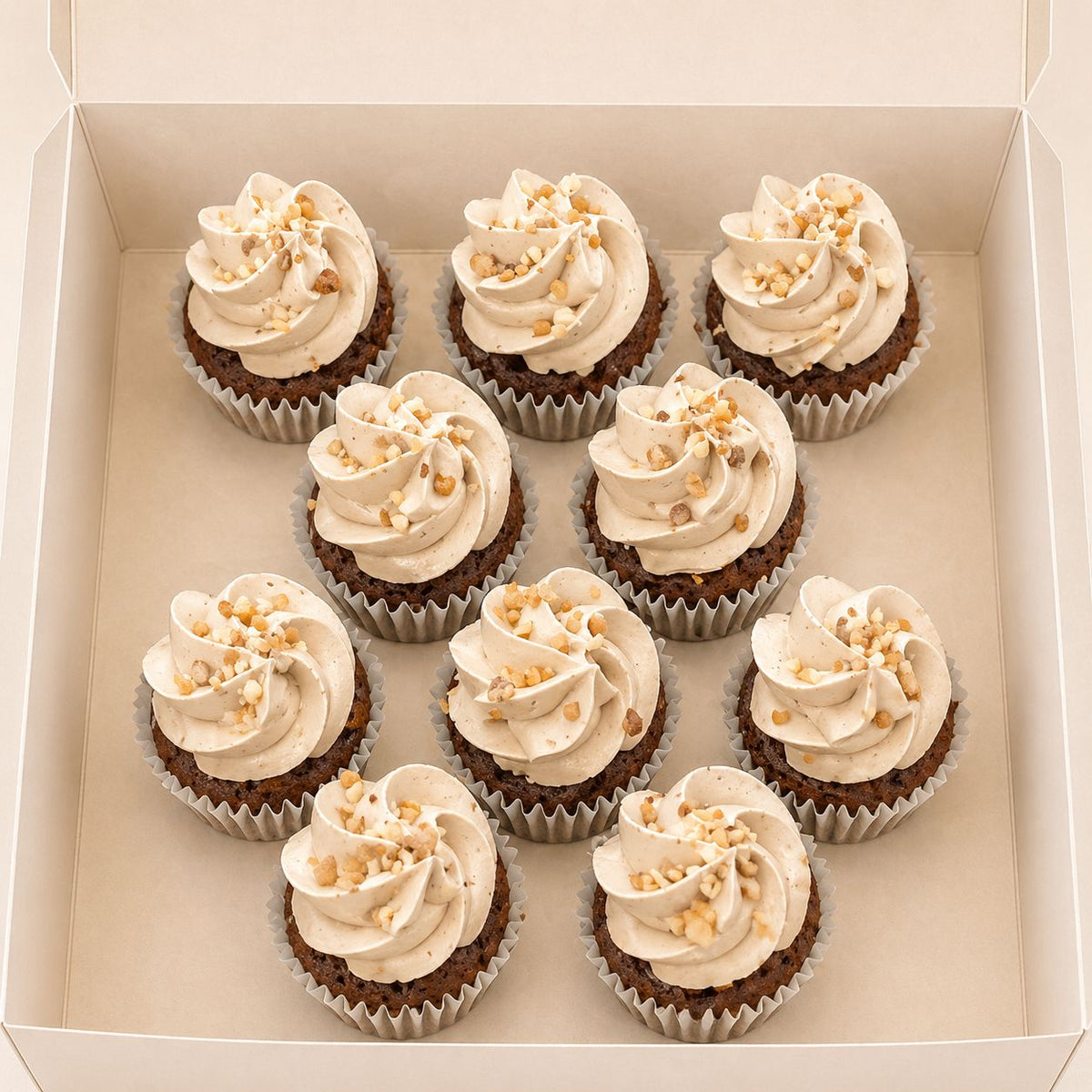 CHOCOLAT CREME PRALINÉ Mini cupcakes atelierdesgateaux.com 
