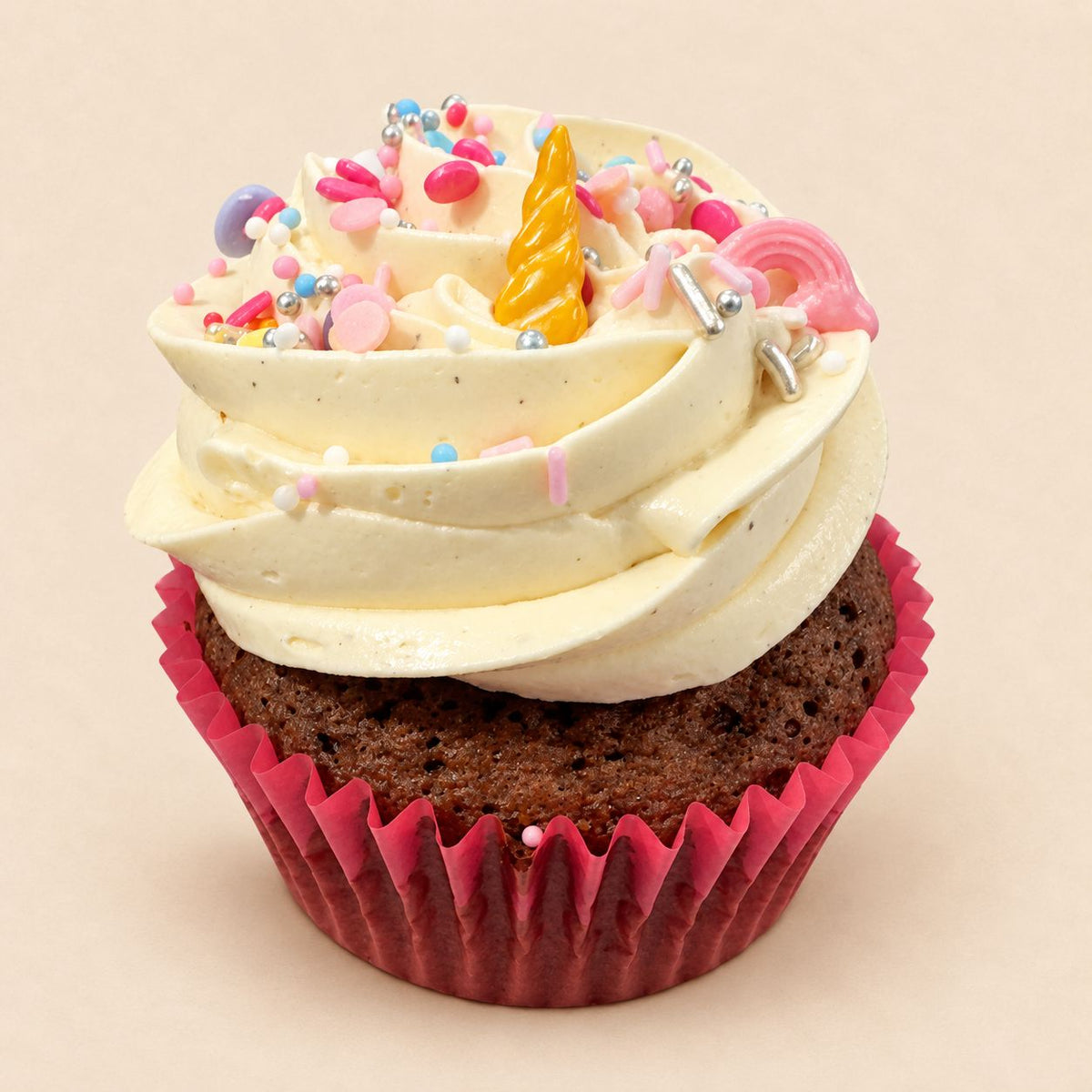Cupcake licorne chocolat crème vanille atelierdesgateaux.com 