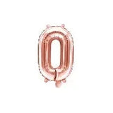 BALLON CHIFFRE 0 ROSE GOLD 35CM