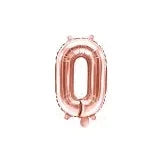 BALLON CHIFFRE 0 ROSE GOLD 35CM