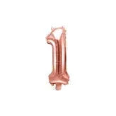 BALLON CHIFFRE 1 ROSE GOLD 35CM L'Atelier des Gâteaux 