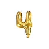 BALLON CHIFFRE 4 OR 35CM