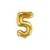 BALLON CHIFFRE 5 OR 35CM