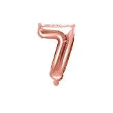 BALLON CHIFFRE 7 ROSE GOLD 35CM L'Atelier des Gâteaux 