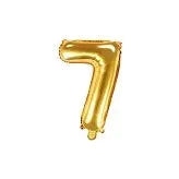 BALLON CHIFFRE 7 OR 35CM