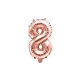BALLON CHIFFRE 8 ROSE GOLD 35CM L'Atelier des Gâteaux 