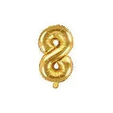 BALLON CHIFFRE 8 OR 35CM