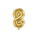BALLON CHIFFRE 8 OR 35CM