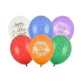 6 BALLONS HAPPY BIRTHDAY COLORES L'Atelier des Gâteaux 