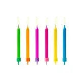6 BOUGIES COLOREES