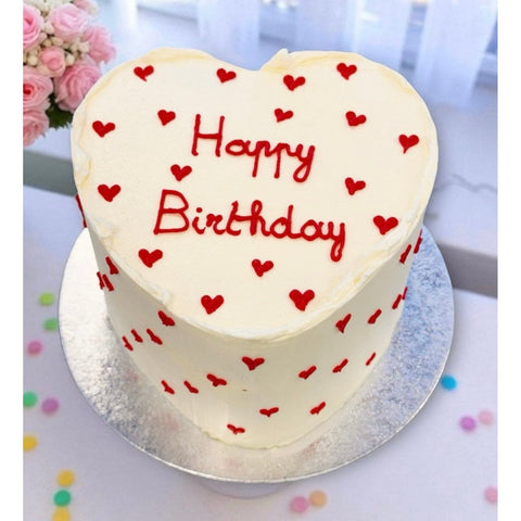 LE GATEAU COEUR ROUGE texte personnalisable