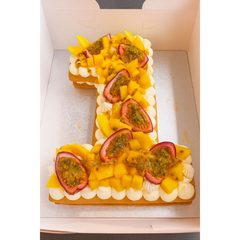 Number ou letter cake mangue/passion L'Atelier des Gâteaux 