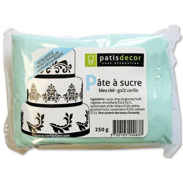PATE A SUCRE BLEUE CIEL 250G - L'Atelier des Gâteaux
