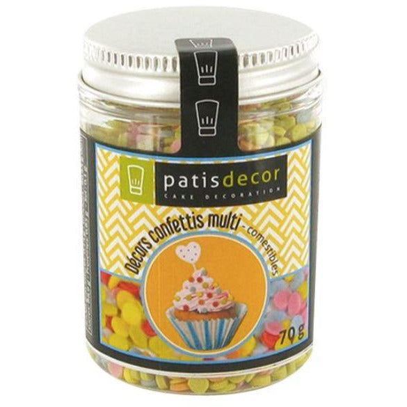 CONFETTIS MULTICOLORES EN SUCRE - L'Atelier des Gâteaux