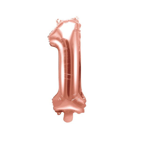 BALLON CHIFFRE ROSE GOLD 35CM L'Atelier des Gâteaux 