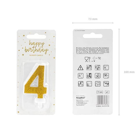 Bougie chiffre 4 L'Atelier des Gâteaux 