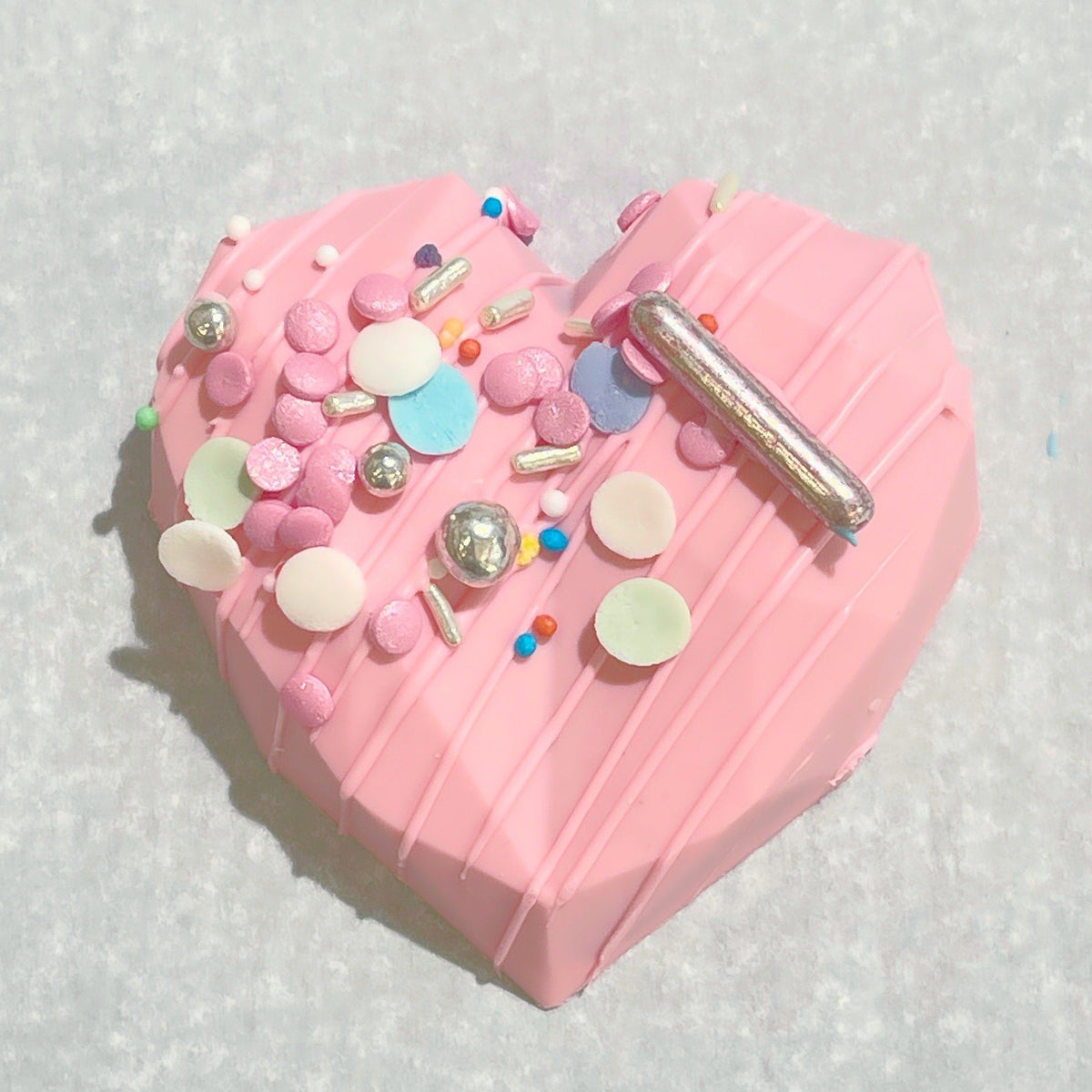 COEUR CHOCOLAT GIANDUJA ROSE L'Atelier des Gâteaux 
