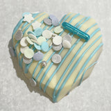 COEUR CHOCOLAT GIANDUJA BLANC ET BLEU