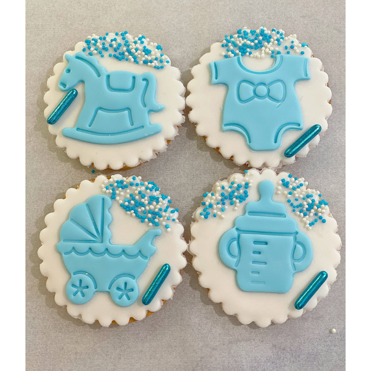 SABLÉS BABY SHOWER GARÇON L'Atelier des Gâteaux 