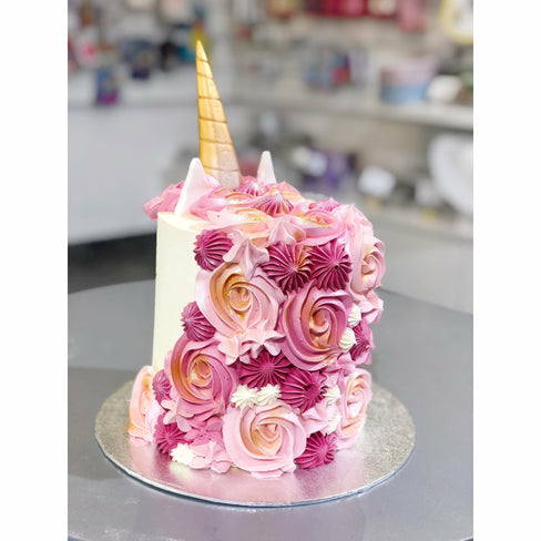 LICORNE ROSE ET DORÉ - L'Atelier des Gâteaux