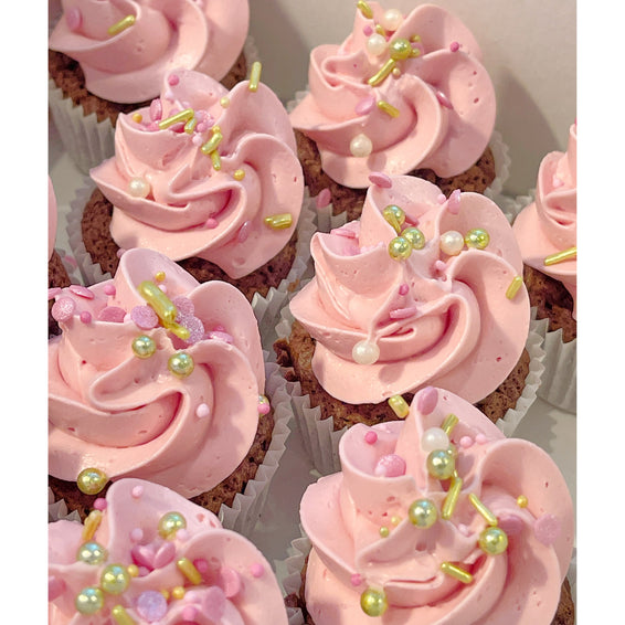10 CHOCOLAT VANILLE ROSE Mini cupcakes atelierdesgateaux.com 