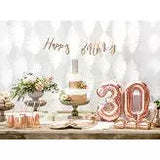 BALLON CHIFFRE 0 ROSE GOLD 35CM