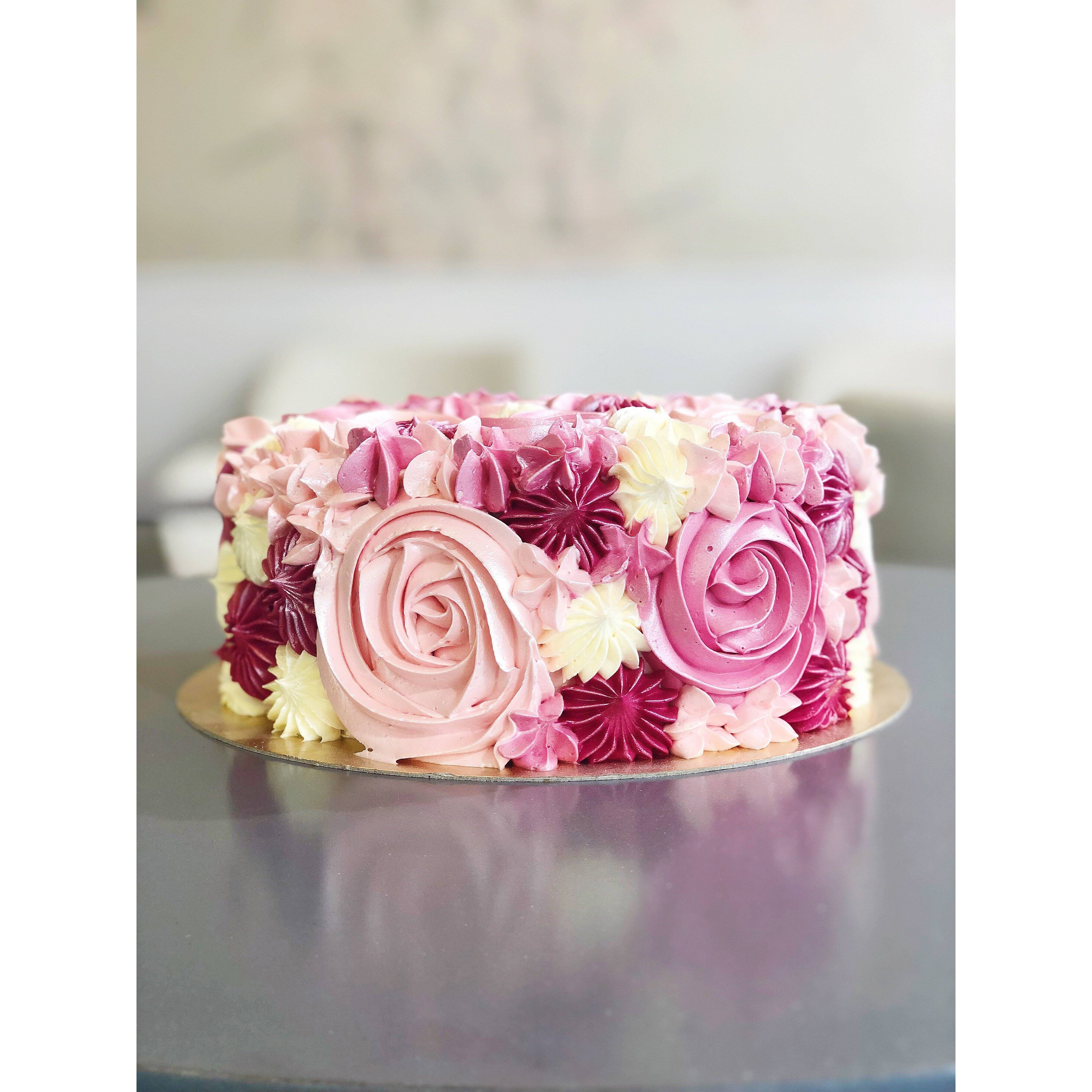 ROSETTE CAKE ROSE - L'Atelier des Gâteaux