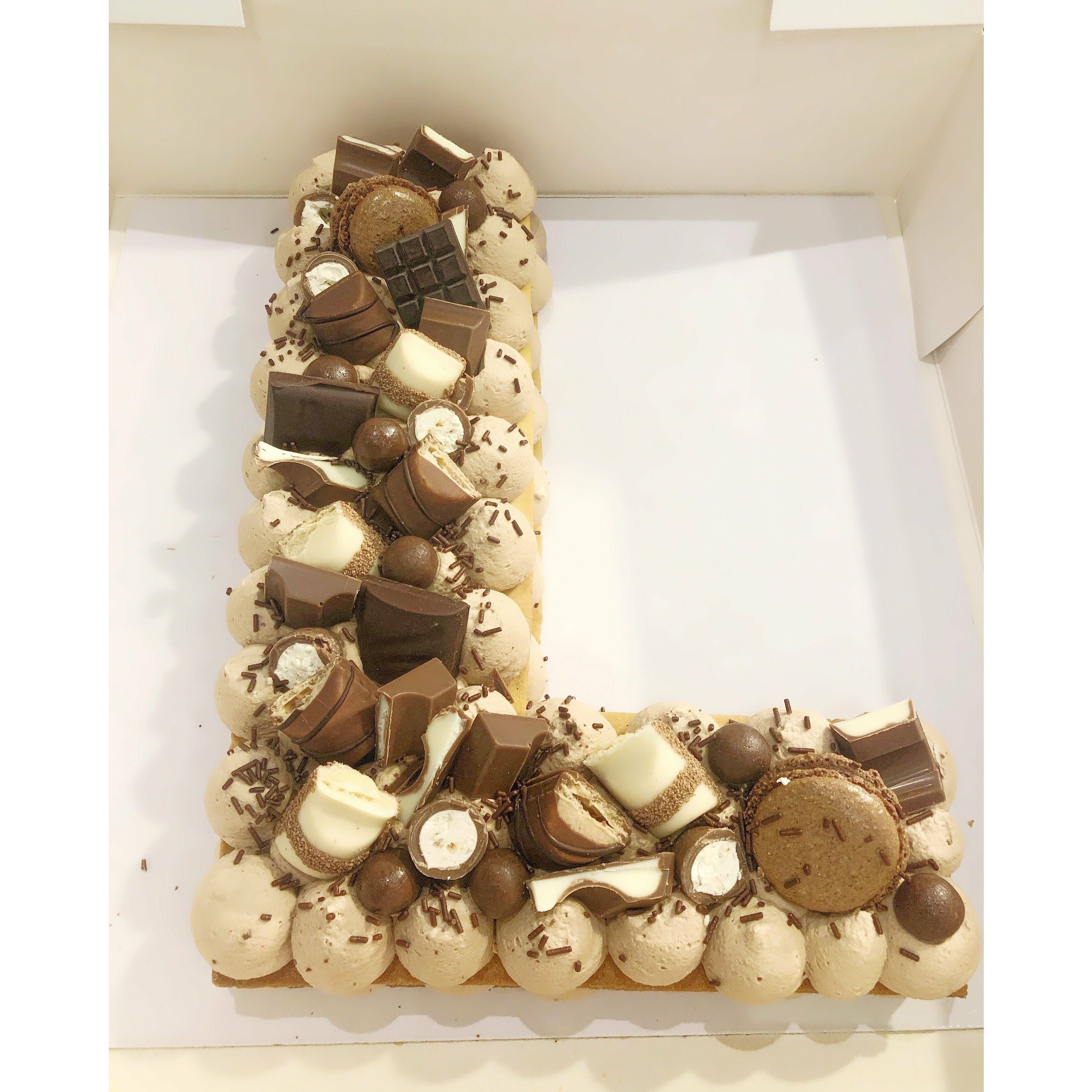Number/letter cake chocolat - L'Atelier des Gâteaux